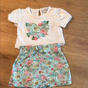Floral Heart Baby Outfit